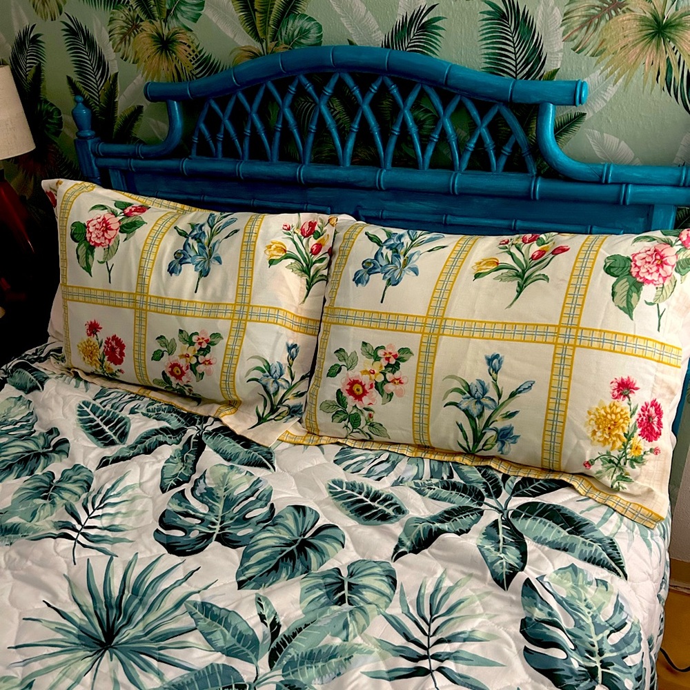 Vintage Springs Botanical Pillow Shams-Pair